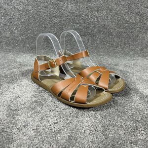 Salt Water Sandals The Original Women's Sz 6 Brown Leather Strappy Flat Sandals